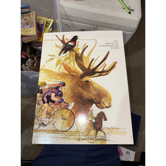 U.S. Postal Service - 1987 Mint Set Of Commemorative Stamps Book! - 39 STAMPS - Picture 1 of 4